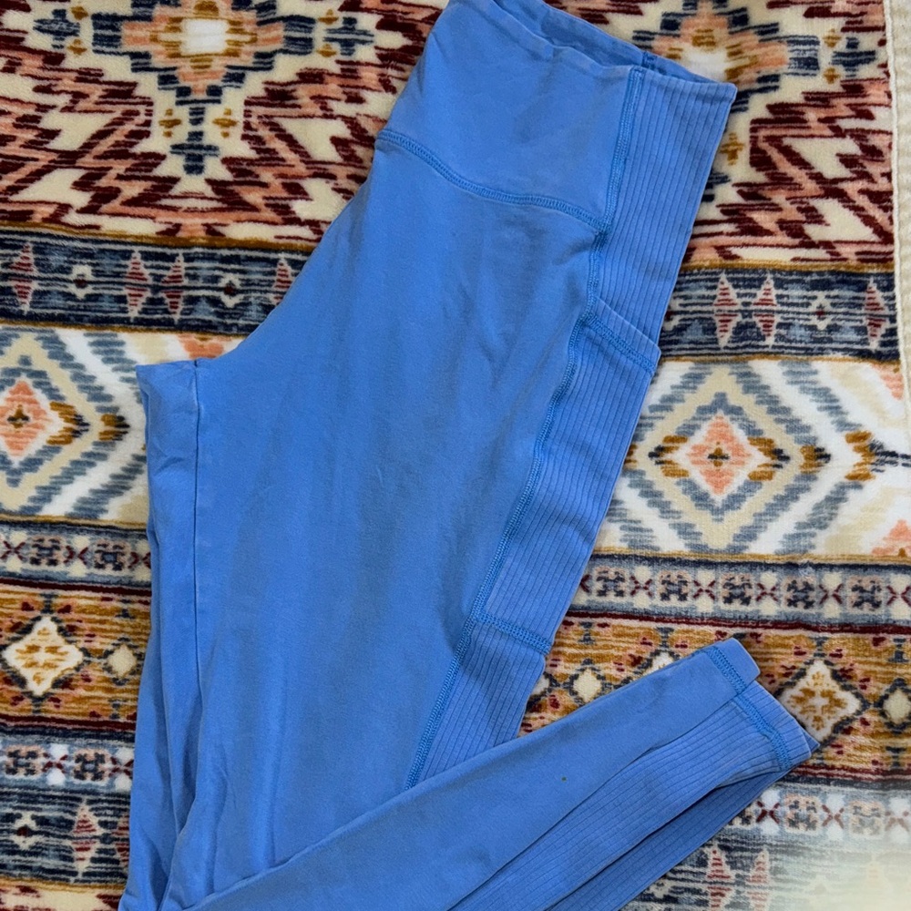 Aerie Sky Blue Ribbed Leggings